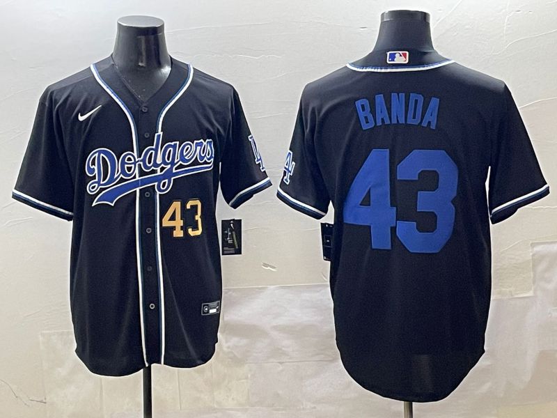 Men 2025 Los Angeles Dodgers #43 Banda Black Three generations Fashion Nike MLB Jersey style 10->los angeles dodgers->MLB Jersey